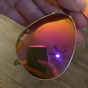 Pink/Orange/Yellow and Gold Aviator RayBans Women’s Ray-Ban | Accessories | Pinkorangeyellow And Gold Aviator  main image 2